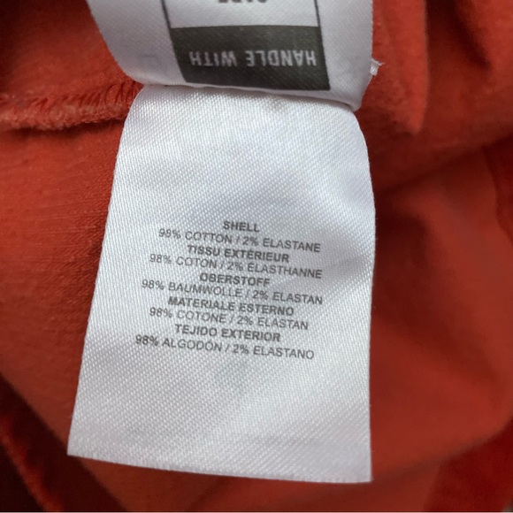 Unisex Orange Cozy Corduroy Button-up Overshirt with Mandarin Collar - Picture 10 of 11